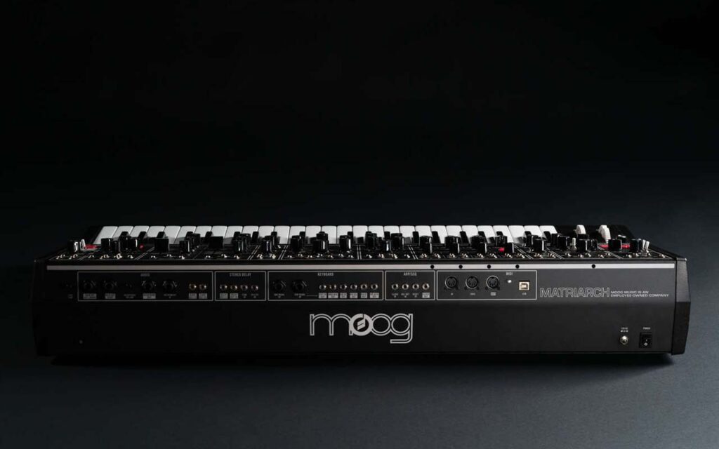 moog matriarch dark synthesizer