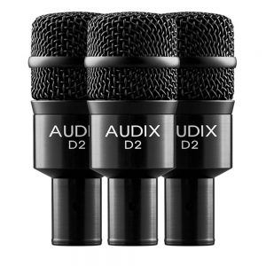 Audix D2 Trio 3-Piece Drum Microphone Package with 3-pack Samson MC18 XLR cable