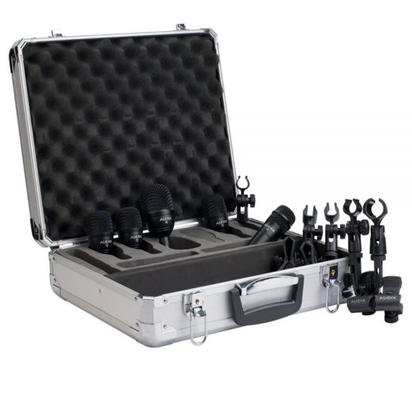 Audix Fusion FP5 5-Piece Dynamic Drum Microphone Package with Clips and Aluminum Carrying Case