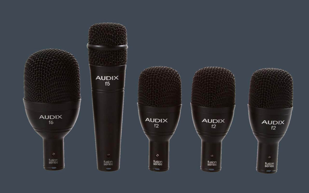 Collection of five F Series Dynamic Drum Microphone