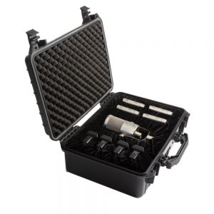 Sontronics Drum Pack 5-Piece Condenser Microphone with 4 Mic clips, ABS flightcase