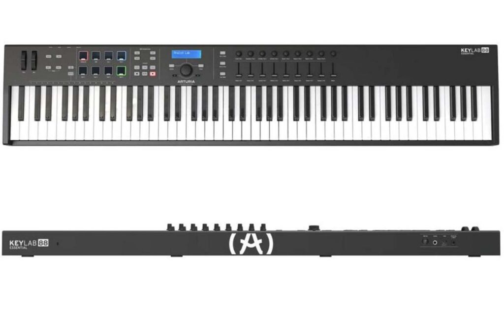 keylab essential 88 black keyboard