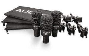 Audix D2 TRIO 3 Microphones and Microphone Pouches